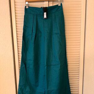 Linen-Cotton Wide-Leg Pant